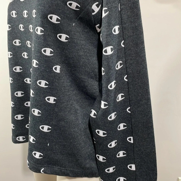 NWOT Champion Allover Logo Crewneck Pullover Sweatshirt M - Picture 4 of 16